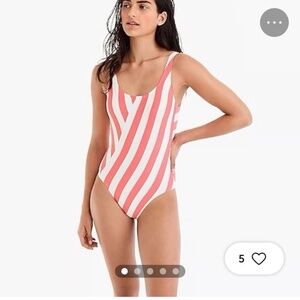 J Crew Pink Striped Bathing Suit size 10